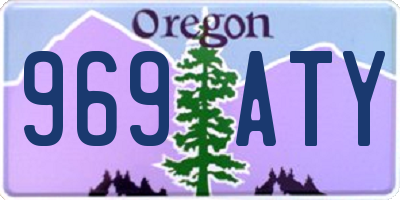 OR license plate 969ATY