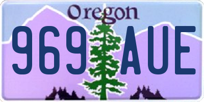 OR license plate 969AUE