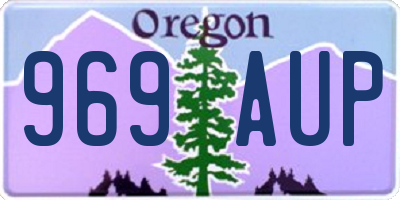 OR license plate 969AUP