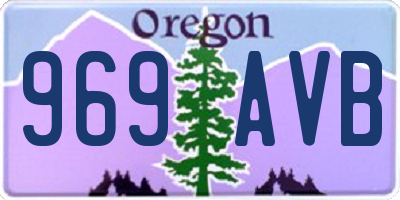 OR license plate 969AVB
