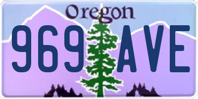 OR license plate 969AVE