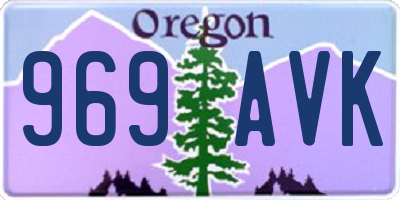 OR license plate 969AVK