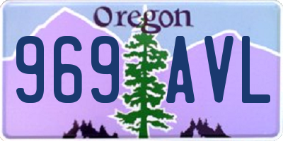 OR license plate 969AVL