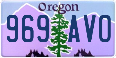 OR license plate 969AVO