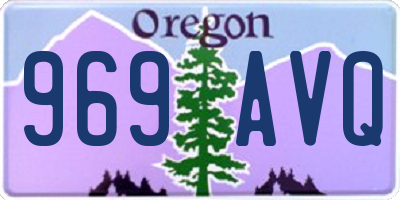 OR license plate 969AVQ