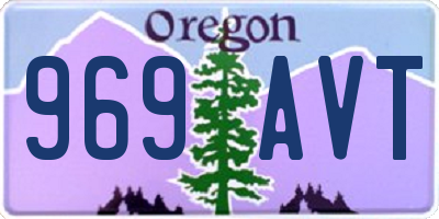 OR license plate 969AVT