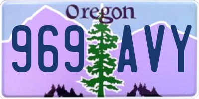 OR license plate 969AVY