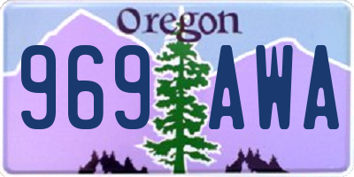 OR license plate 969AWA