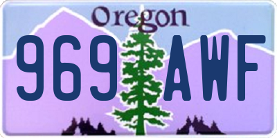 OR license plate 969AWF