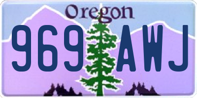 OR license plate 969AWJ
