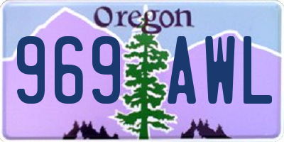 OR license plate 969AWL