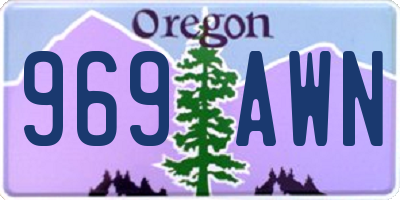 OR license plate 969AWN