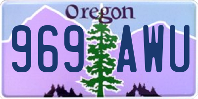 OR license plate 969AWU