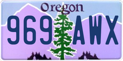 OR license plate 969AWX