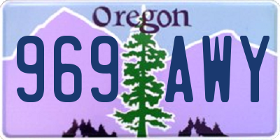 OR license plate 969AWY