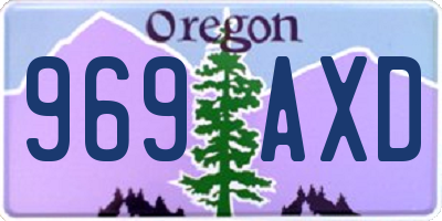 OR license plate 969AXD