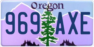 OR license plate 969AXE