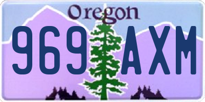 OR license plate 969AXM