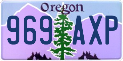 OR license plate 969AXP