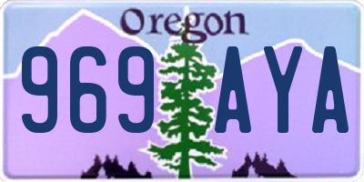 OR license plate 969AYA