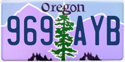 OR license plate 969AYB