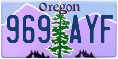 OR license plate 969AYF