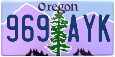 OR license plate 969AYK
