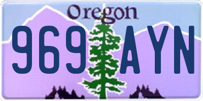 OR license plate 969AYN