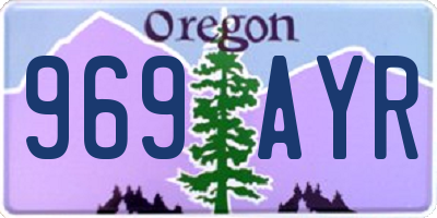 OR license plate 969AYR