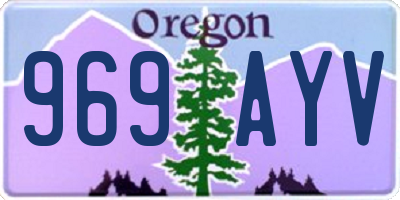 OR license plate 969AYV