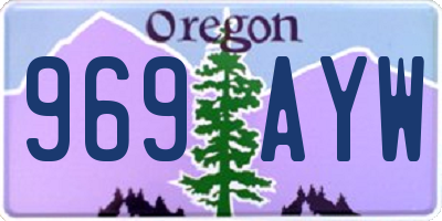OR license plate 969AYW