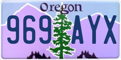 OR license plate 969AYX