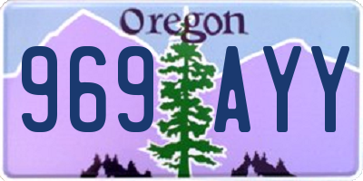 OR license plate 969AYY