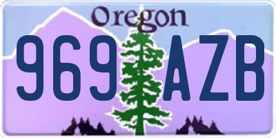 OR license plate 969AZB