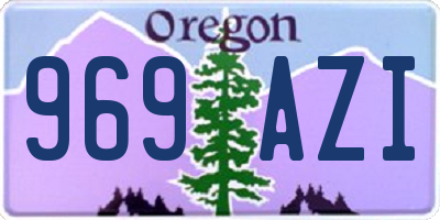 OR license plate 969AZI