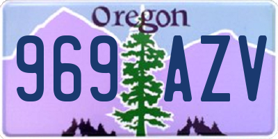 OR license plate 969AZV