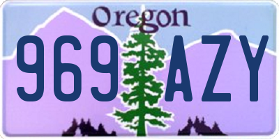 OR license plate 969AZY