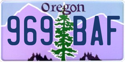 OR license plate 969BAF
