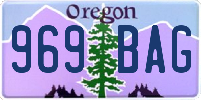 OR license plate 969BAG
