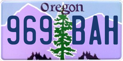 OR license plate 969BAH