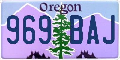 OR license plate 969BAJ
