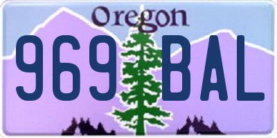 OR license plate 969BAL