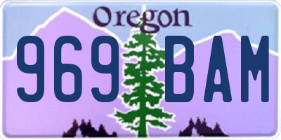 OR license plate 969BAM