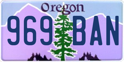OR license plate 969BAN