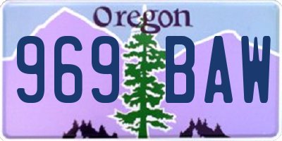 OR license plate 969BAW