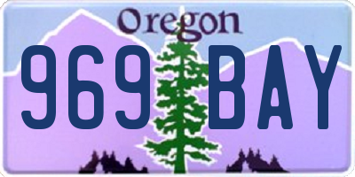 OR license plate 969BAY