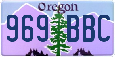 OR license plate 969BBC