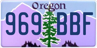 OR license plate 969BBF