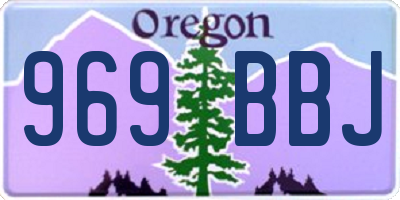 OR license plate 969BBJ