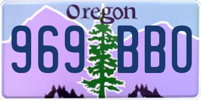 OR license plate 969BBO
